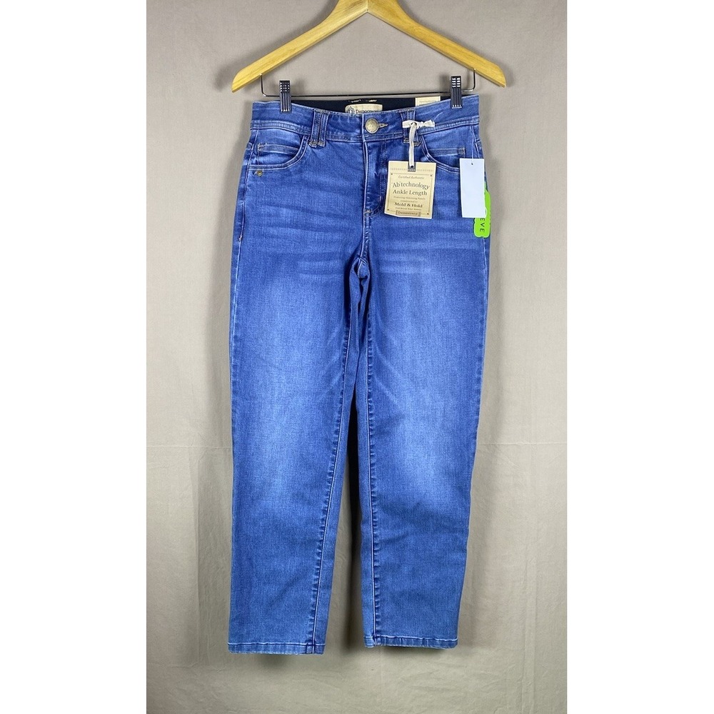 NWT Democracy "Ab"technology Jeans Womens 4 Slimming Ankle Length Model Off-Duty